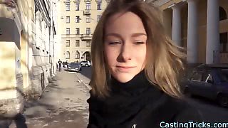 Fake Casting Action With A Real Petite Russian Teen Fucked Ov