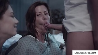Резвый врач решается на секс втроем с милфой и с молодой пациенткой