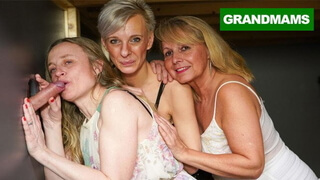 Triple Blonde Granny Orgy