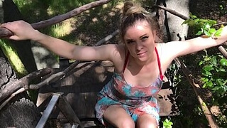 Stepmom helps stepson cum in his treehouse - Erin Electra