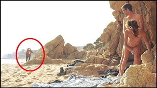 Мамочка с торчащими сосочками занимается сексом с приятелем возле скалы