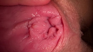 Hot close up pussy masturbation, real teen orgasm