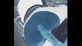 Реальный рентген анала, видно как член двигается в жопе