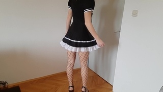 Your maid stripping and teasing you