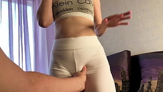 Cuckold! Fucks with StepBrother and Talks to Boyfriend on Phone - Russian Amateur with Conversation