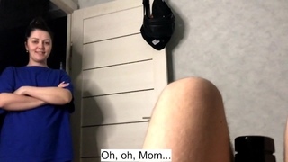 Step-mom Showed step-son how to cum properly