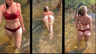 Fucked Tiny Teen Stepsister While on Vacation at a Secret Swimming Spot