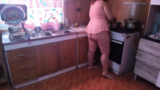 stepmom in the kitchen