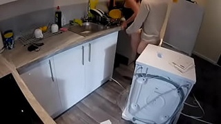 Embedding in the hole of the washing machine