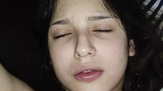 Teen girl is cold, it hurts her ass and I fuck her pussy