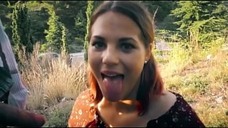 Great blowjob in nature from a cute beauty! ( Tg: @Sexy Babes Org )