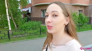 Cute realtor serves a client good and makes him cum in her mouth! Risky public adventure! Active by Nata Sweet