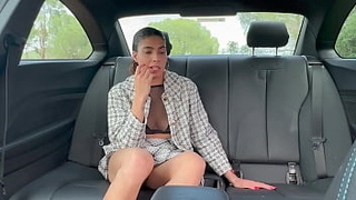 Uber driver gets lucky - fucking amazing MILF in the car