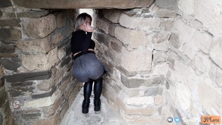 Unexpected sex with a stranger nymphomaniac on a tour in an old fortress