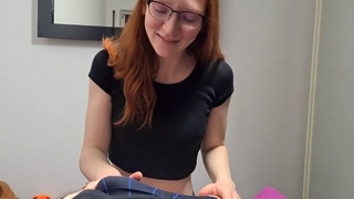 Shy redhead is brave enough for her first blowjob
