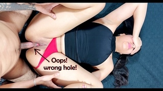 Oh my gosh, that's the wrong hole! ... It hurts much! - Accidental Anal...
