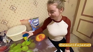 blowjob in the kitchen