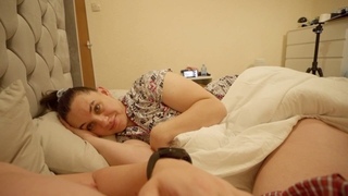 Stepbrother and Stepsister need to Share a Bed and Stepsis Wants to See his Cock