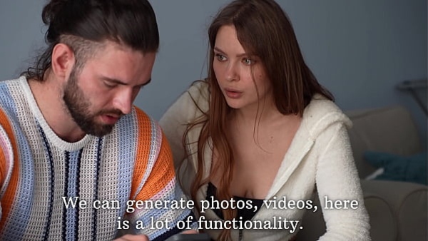 Stepmother caught me with her AI nudes. She get horny and let me fuck her