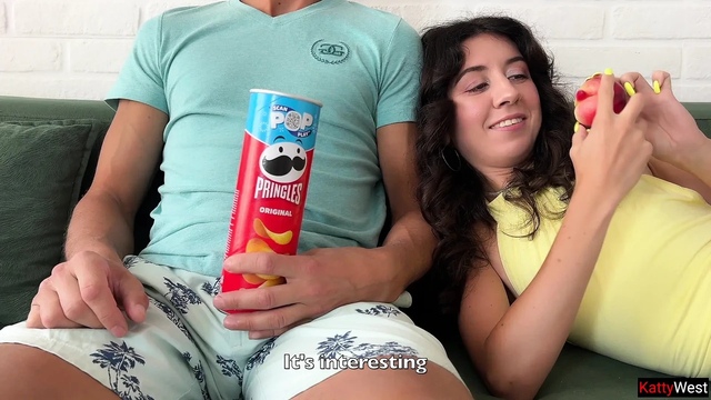 Step Brother Showed his Hard Cock while Watching Movie and I Offered him My Ass for Anal Sex