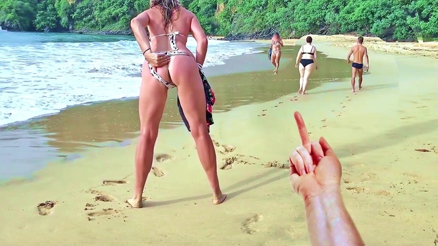 Milf teased him and got dick in her ass in front of everyone